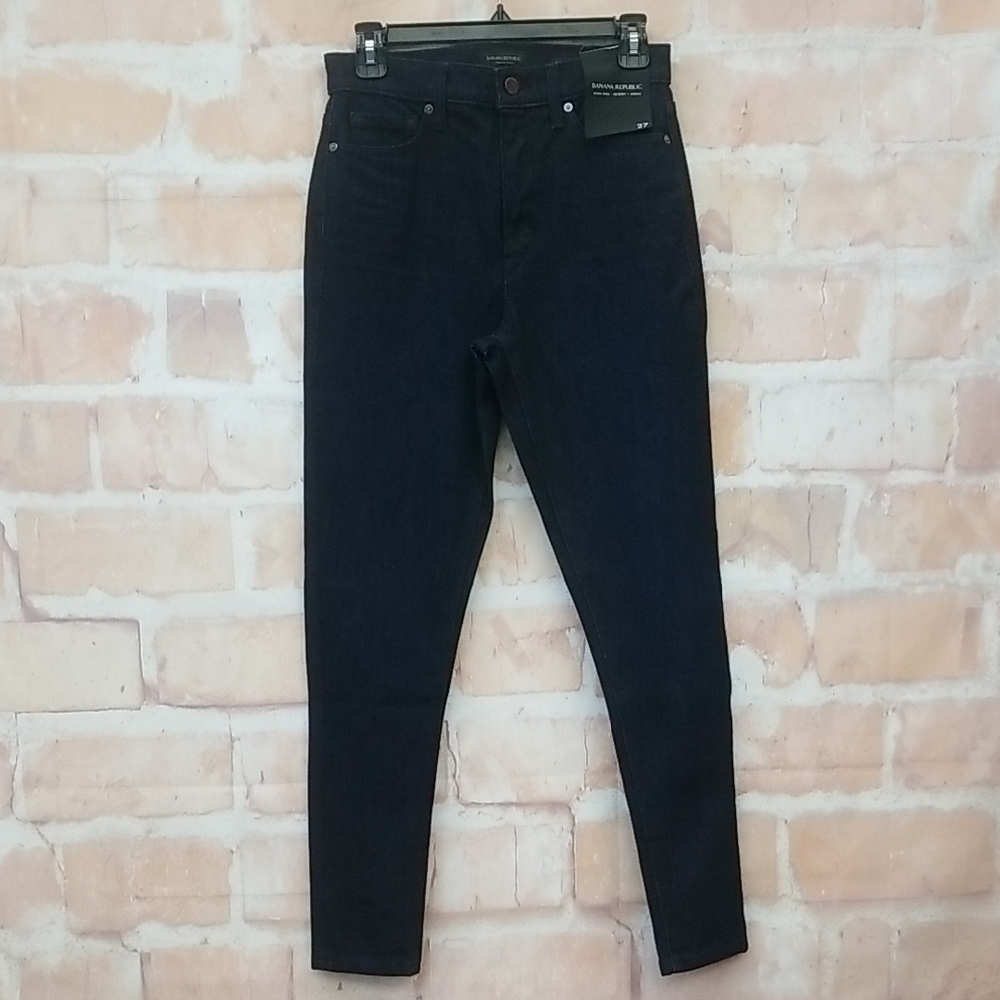 NWT Banana Republic Size 27 Deep Indigo Skinny Jeans
